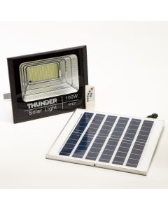 Reflector solar led y panel 100w 2pzas