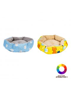 Cama afelpada con estampado