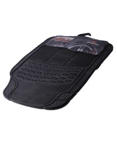 Alfombra hule con relieve para auto 4pzas negro