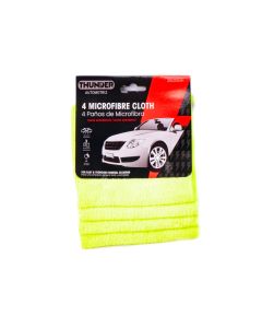 Toalla microfibra liso 30x30cm 4pzas amarillo