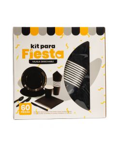 Vajilla cartón desechable 60pzas 