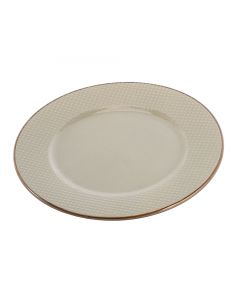 Plato porcelana plano liso 7.75pulg