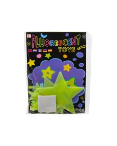 Estrella plástico fluorescente 3-11cm 12pzas +3a surtido