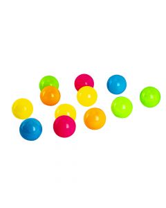 Bola plástica lisa 7cm 12und multicolor +12m surtido