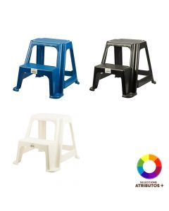 Banco plástico compacto y práctico