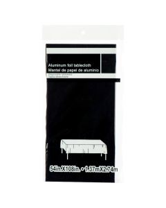 Mantel plástico metalizado negro