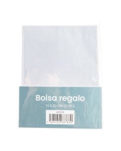 Bolsa plástico lisa 25und transparente