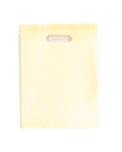 Bolsa plastica lisa 25x35cm 12und beige