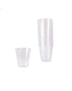 Vaso plástico liso para short 50ml 20und transparente