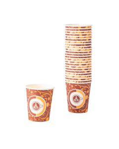 Vaso desechable cartón estampado 6oz 25und