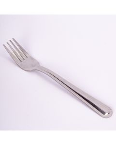 Tenedor metal con borde 18.5cm plateado