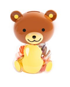 Gelatina alcancía mini oso 10und marrón