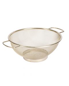 Colador metálico con asas 22cm plateado