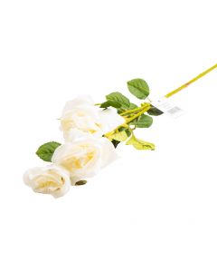 Flor artificial rosa 3 tallos 16x16x78cm