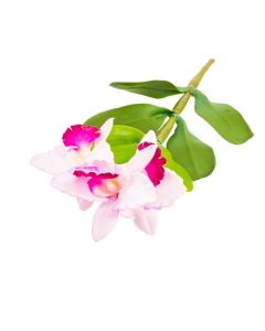 Flor artificial cattleya 17x9x43cm morado