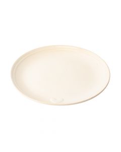 Plato porcelana plano liso 8pulg blanco