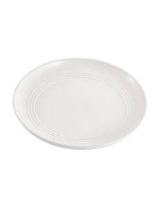 Plato porcelana plano liso 8.25pulg blanco