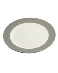 Plato porcelana plano bicolor 10.5pulg 