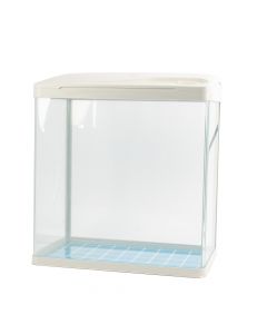 Pecera vidrio con tapa plastico y bomba sumergible 38x23.4x42.5