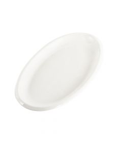 Plato porcelana ovalado para servir 12pulg blanco