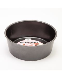 Molde acero redondo liso 25x9cm gris