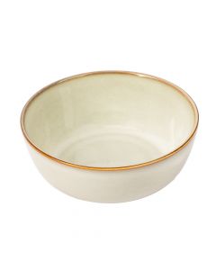 Bowl porcelana liso con detalle borde color 5.5pulg gris
