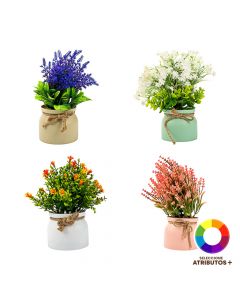 Planta artificial con maceta