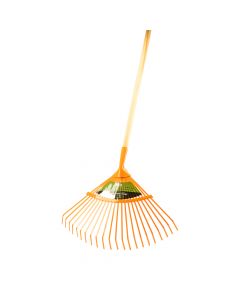 Rastrillo metálico para jardín 22pulg naranja