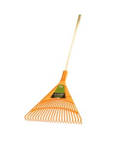 Rastrillo plástico para jardín 22pulg naranja
