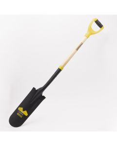 Palin metálico con mango madera plástico corto 6x24pulg 