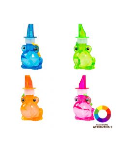 Burbujero figura rana divertido