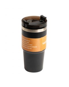 Envase aluminio liso con pajilla 20oz 600ml negro