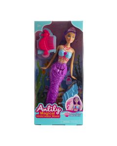 Muñeca barbie anlily sirena con accesorios 11.5pulg +3a