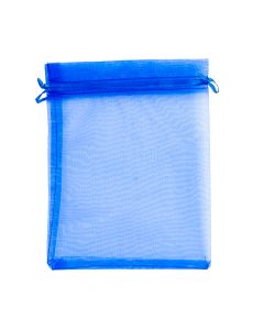 Bolsa organza 18x23cm 5und azul