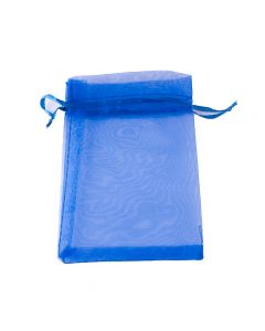 Bolsa organza 10x14cm 5und azul