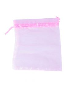 Bolsa organza 13x18cm 5und rosado