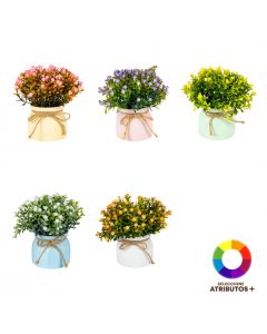 Planta artificial decorativa compacta