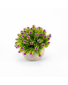 Planta artificial macetero con textura piedra surtido