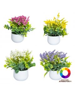 Planta artificial con macetero