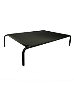 Cama metálica para mascota con malla negro