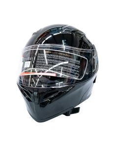 Casco con visera móvil M negro mate