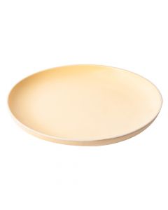 Plato porcelana plano liso con borde 10pulg 