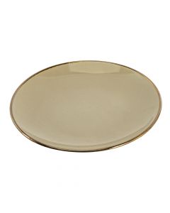 Plato porcelana plano liso con borde 8.25pulg 