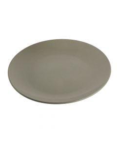 Plato porcelana plano liso 10.5pulg gris