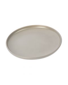 Plato porcelana plano liso 8pulg gris