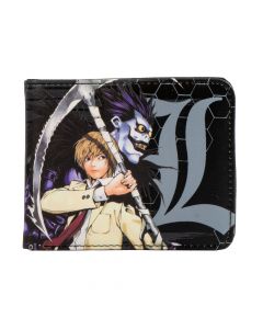 Billetera estampado death note 11x9cm negro