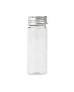 Frasco vidrio liso con tapa metálica 8x3cm 