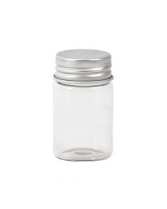 Frasco vidrio liso con tapa metálica 5x3cm 