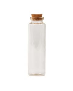 Frasco vidrio liso con tapa corcho 10x3cm