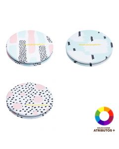 Espejo compacto estampado